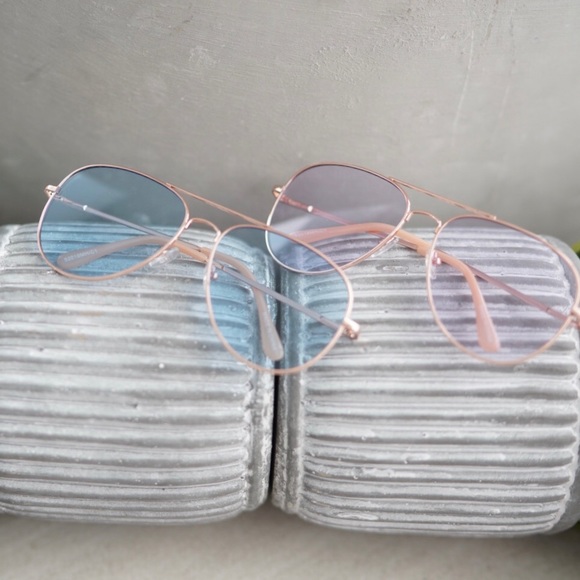 Colored Lens Aviator Sunglasses - Picture 3 of 6